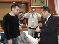 奈良市長表敬訪問の様子