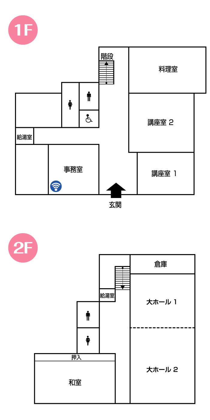 登美ヶ丘公民館　平面図