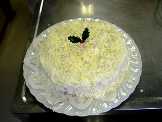 クリスマス用ホワイトケーキ