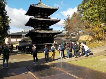 館外学習でならまち散策の様子