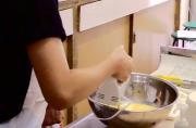 泡立て中
